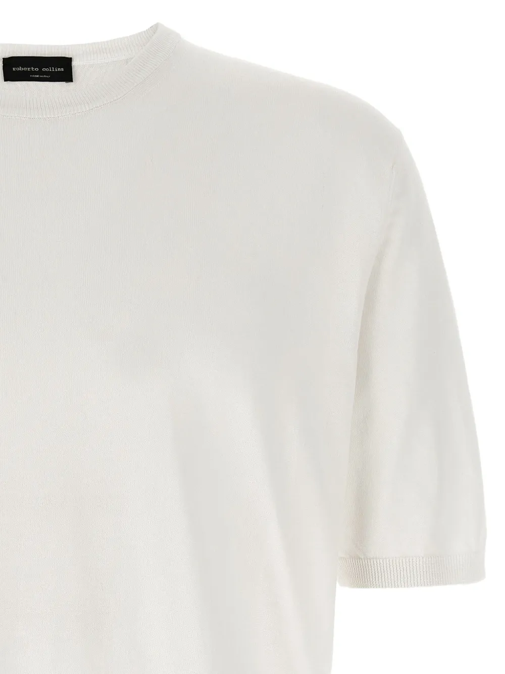 Roberto Collina Gebreid T-shirt Wit