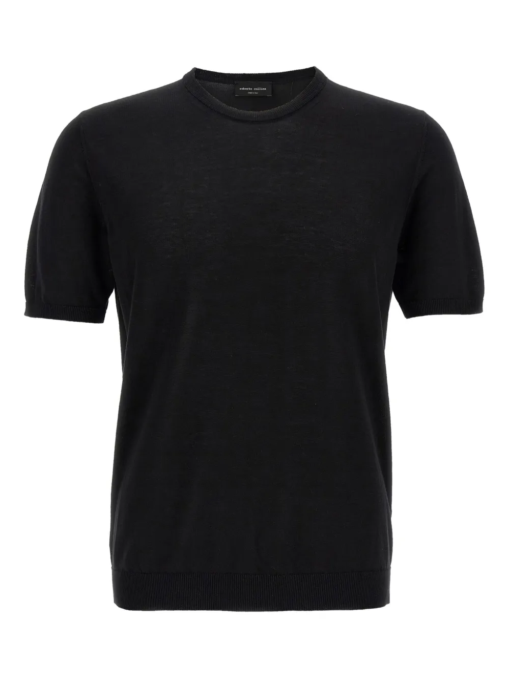 Roberto Collina Gebreid T-shirt Zwart