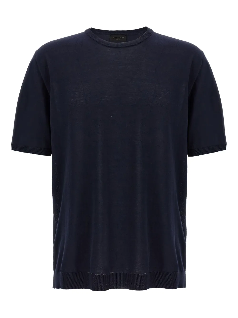 Roberto Collina Gebreid T-shirt Blauw