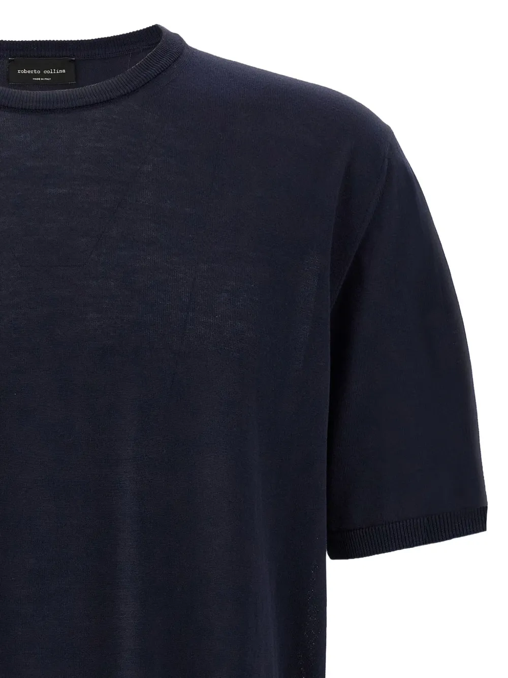 Roberto Collina Gebreid T-shirt Blauw