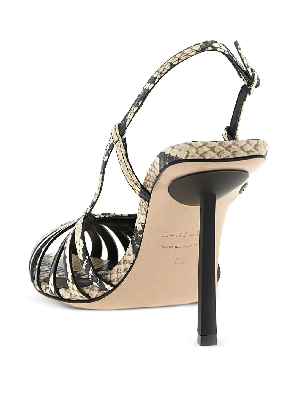 Le Silla 100 mm slingbacks pumps met slangen-effect Wit