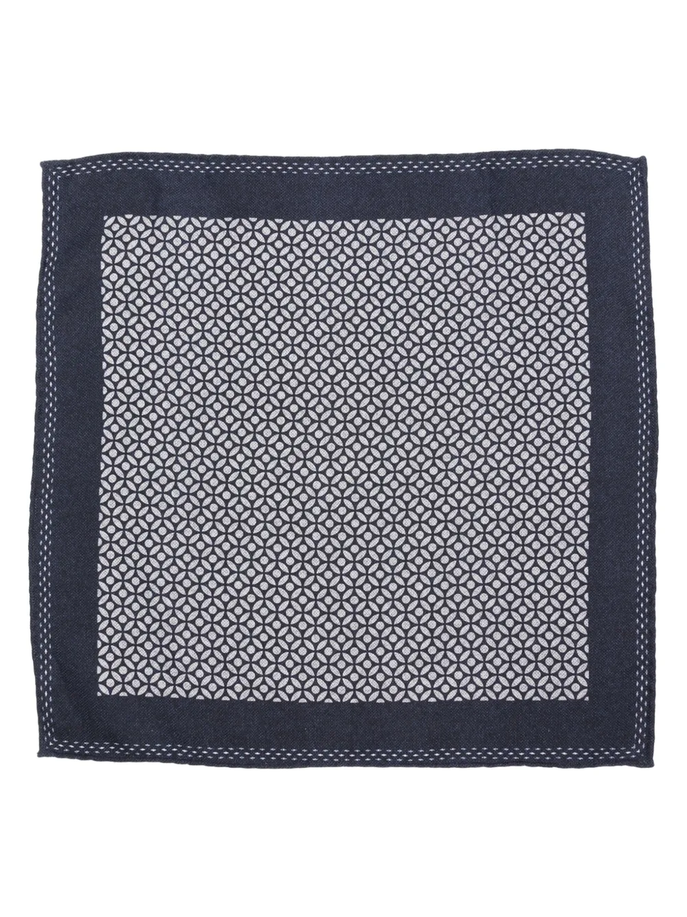 Brunello Cucinelli geometric-pattern silk scarf Blauw