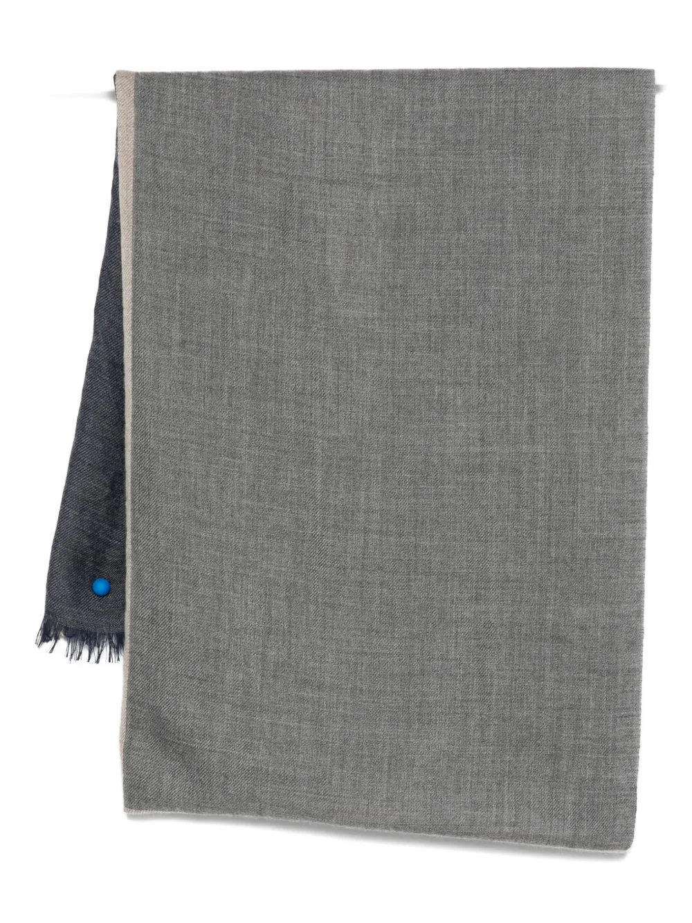 Brunello Cucinelli frayed silk scarf Blauw