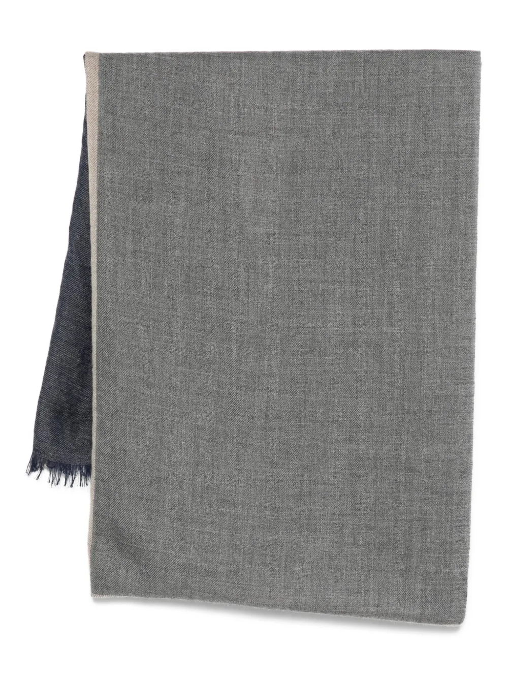 Brunello Cucinelli frayed silk scarf Blauw