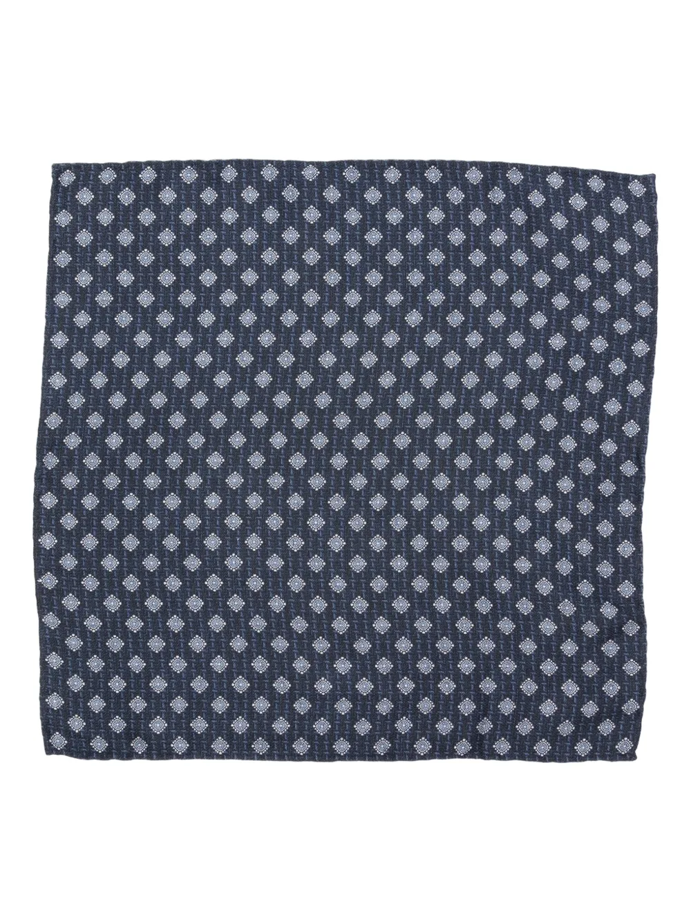 Brunello Cucinelli geometric-pattern silk scarf Blauw