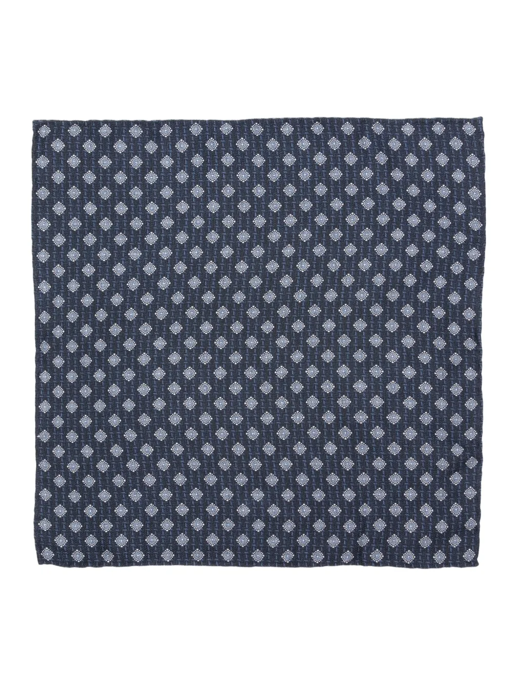 Brunello Cucinelli geometric-pattern silk scarf Blauw