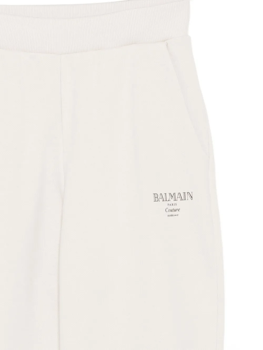Balmain Kids logo-print cotton track pants Beige