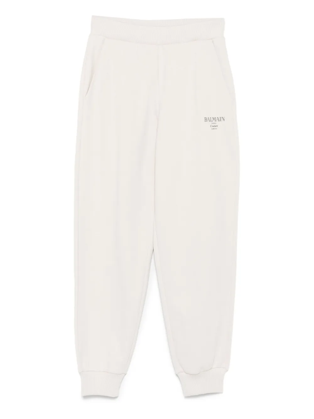 Balmain Kids logo-print cotton track pants Beige