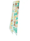 Hermès Pre-Owned 2000-2020 H Silk Twilly Scarf scarves - Green