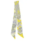 Hermès Pre-Owned 2000-2020 La Source de Pegase Silk Twilly Scarf scarves - Grey