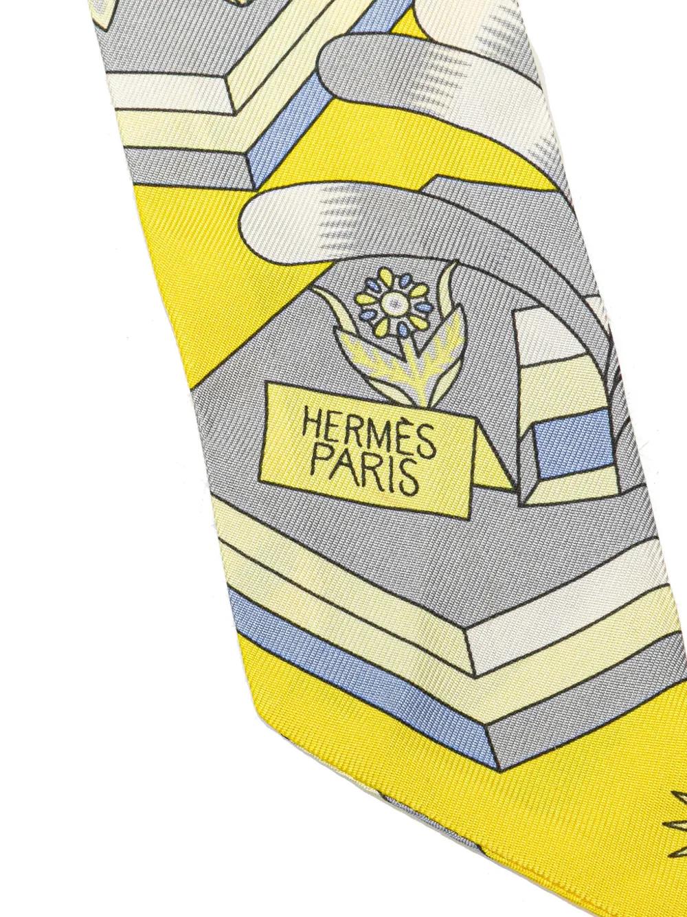 Hermès Pre-Owned 2000-2020 La Source de Pegase Silk Twilly Scarf scarves | Image 2