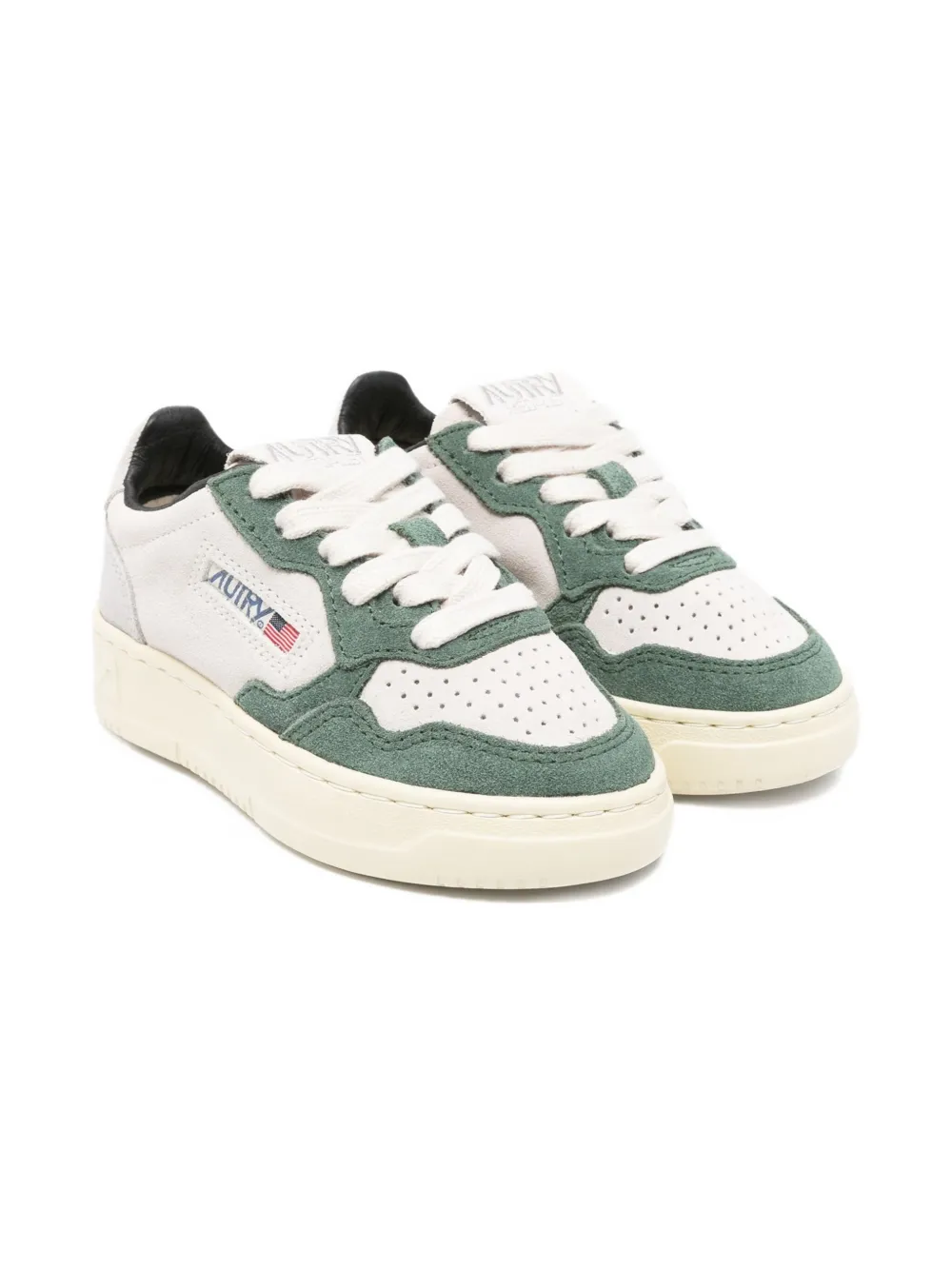 Autry Kids perforated leather sneakers Neutrals