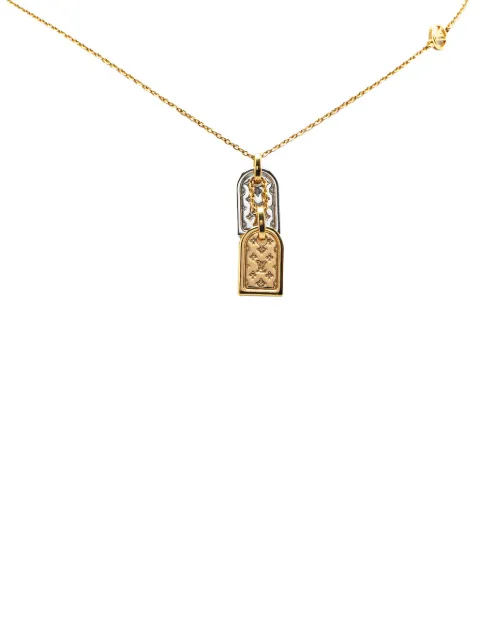 Louis Vuitton Pre-Owned позолоченное колье с подвеской Nanogram (2021 год)