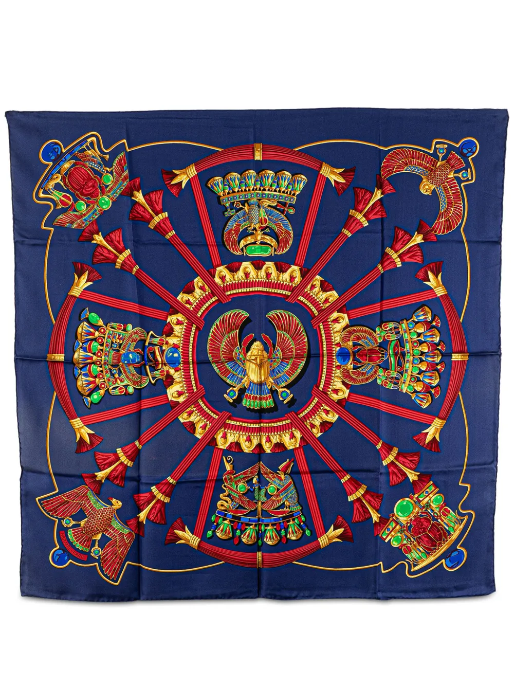 Hermès Pre-Owned 2000-2020 Scarabees Et Pectoraux Silk Scarf scarves | Blue | Image 1