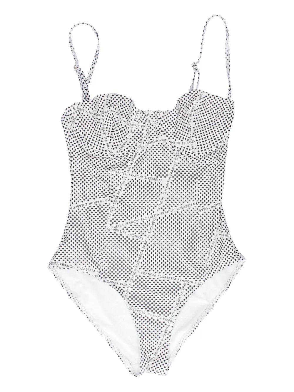 Elisabetta Franchi polka-dot swimsuit | White | Image 1