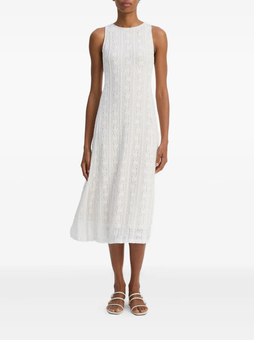Vince Mouwloze kanten jurk - Beige