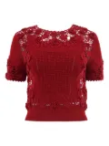 Ulla Johnson Stella crochet-lace top - Red