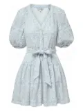 Veronica Beard Bobbie puff-sleeve dress - Blue