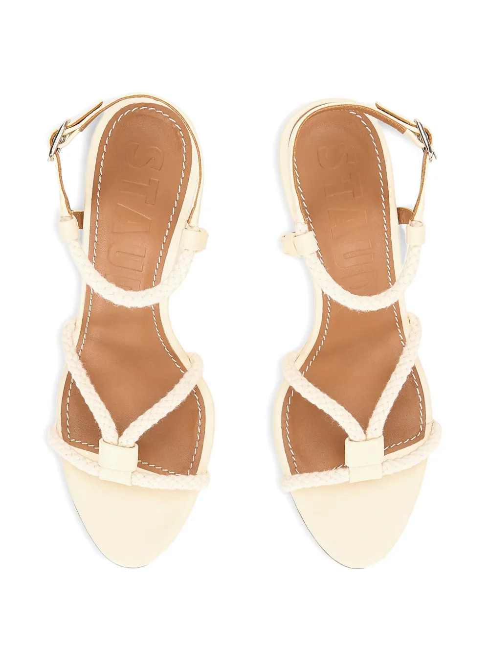 STAUD 90mm Eden rope-detail sandals Neutrals