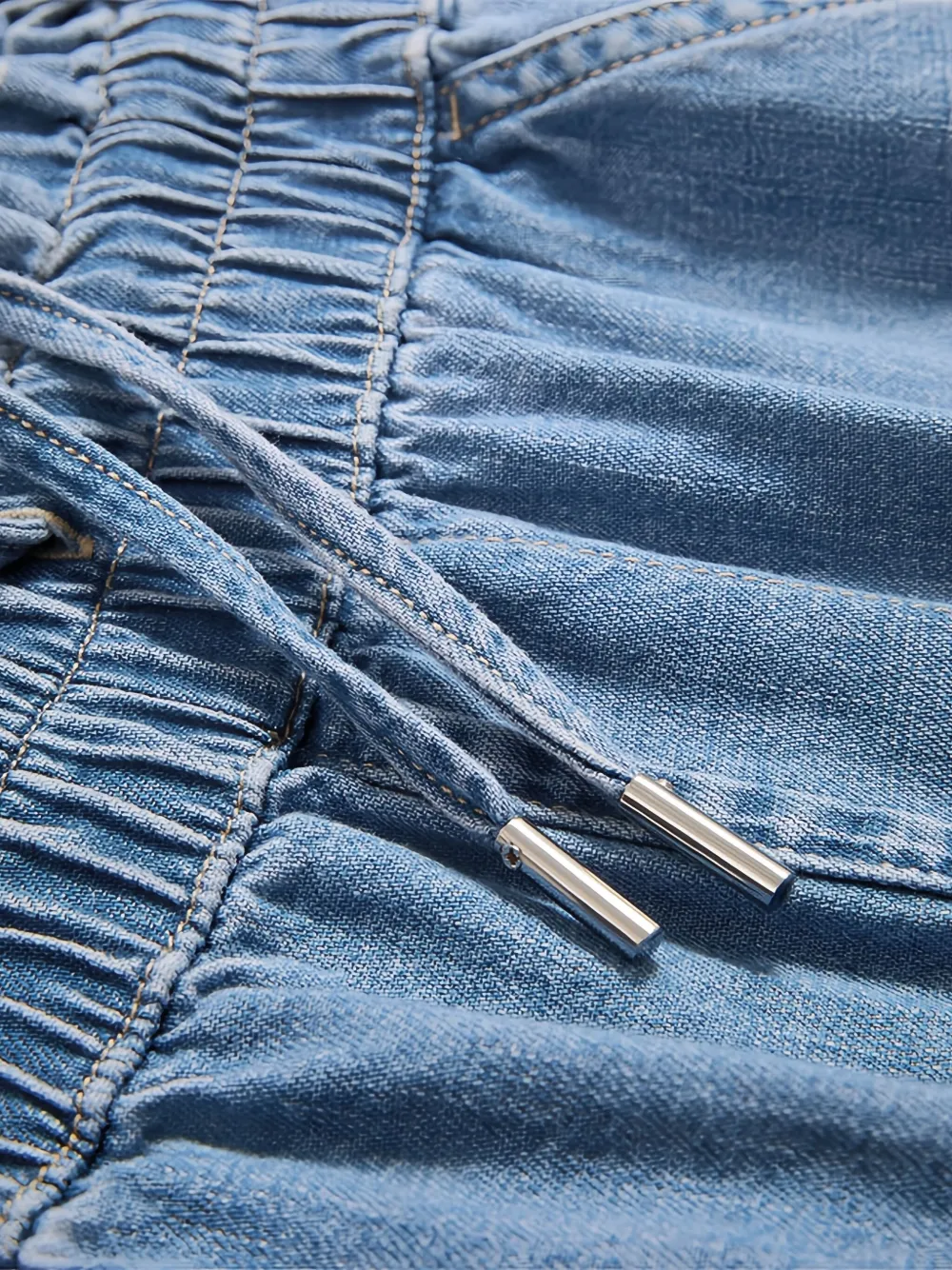 Veronica Beard Nessie Dolphin Elastic-waist Denim Shorts In Blue
