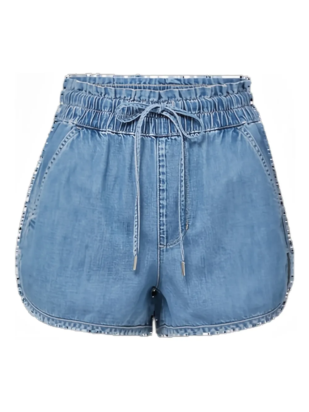 Veronica Beard Nessie Dolphin elastic-waist denim shorts | Blue | Image 1