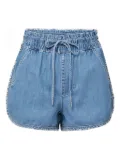 Veronica Beard Nessie Dolphin elastic-waist denim shorts - Blue
