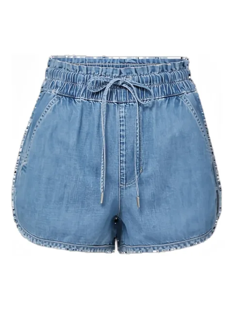 Veronica Beard Nessie Dolphin elastic-waist denim shorts