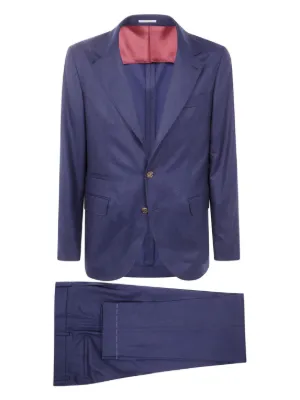 Brunello Cucinelli ツーピース シングルスーツ | ブルー | FARFETCH JP