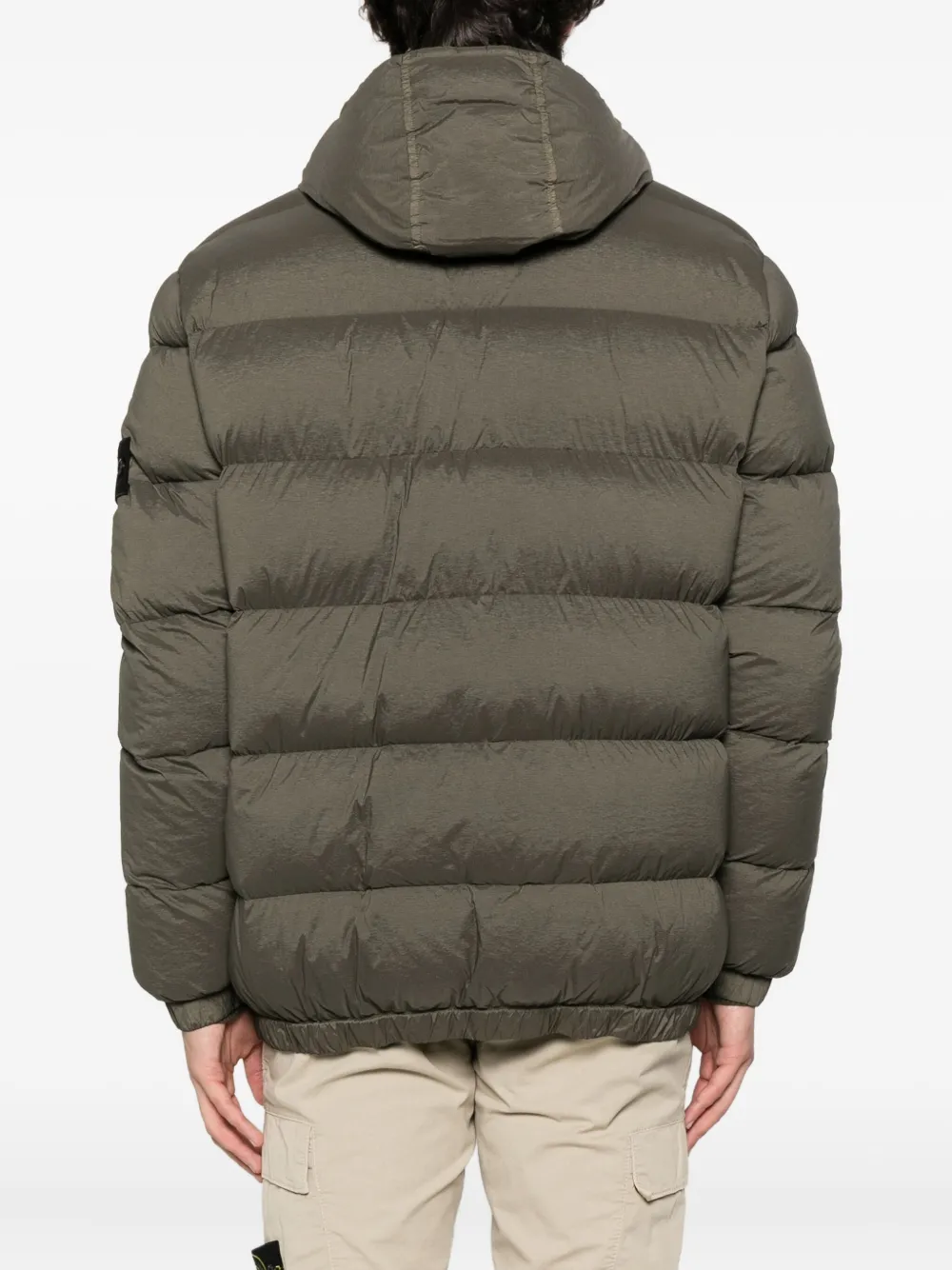 Stone Island hooded padded jacket Groen