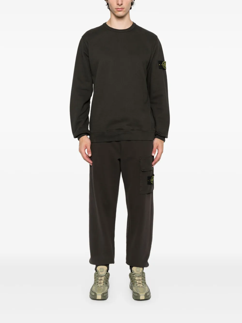 Stone Island logo-patch crew-neck sweatshirt | Sweatshirts | Image 2