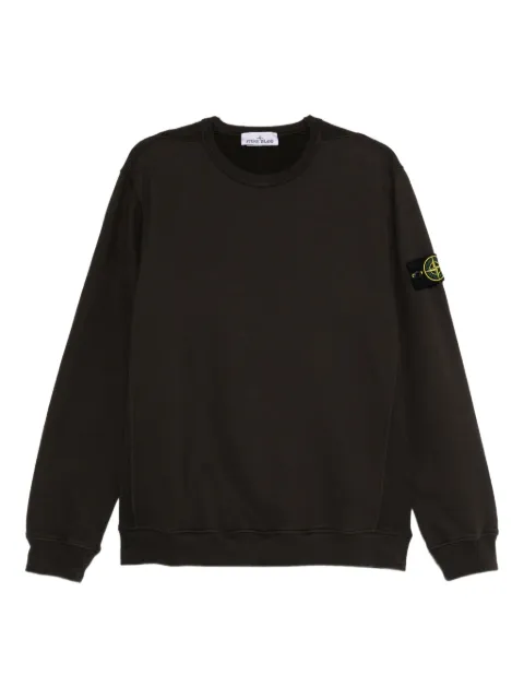 Stone Island logo-patch crew-neck sweatshirt