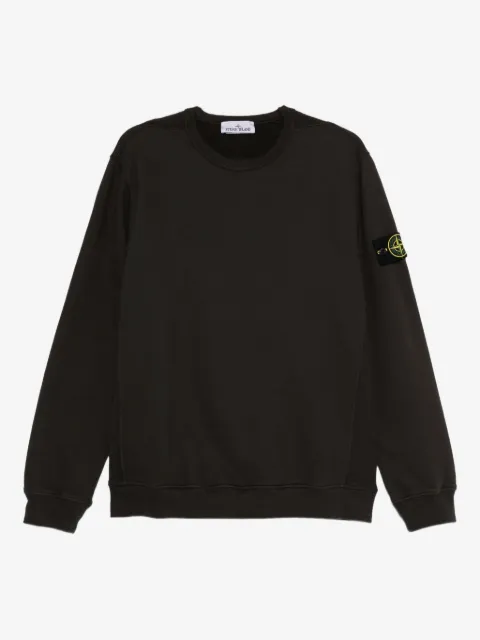 Stone Island logo-patch crew-neck sweatshirt
