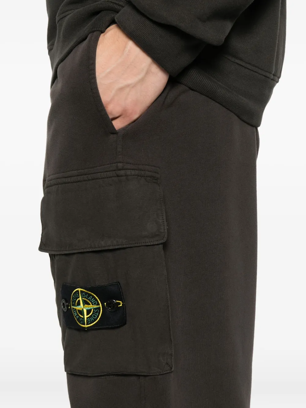 Stone Island cargo-pocket track pants Zwart