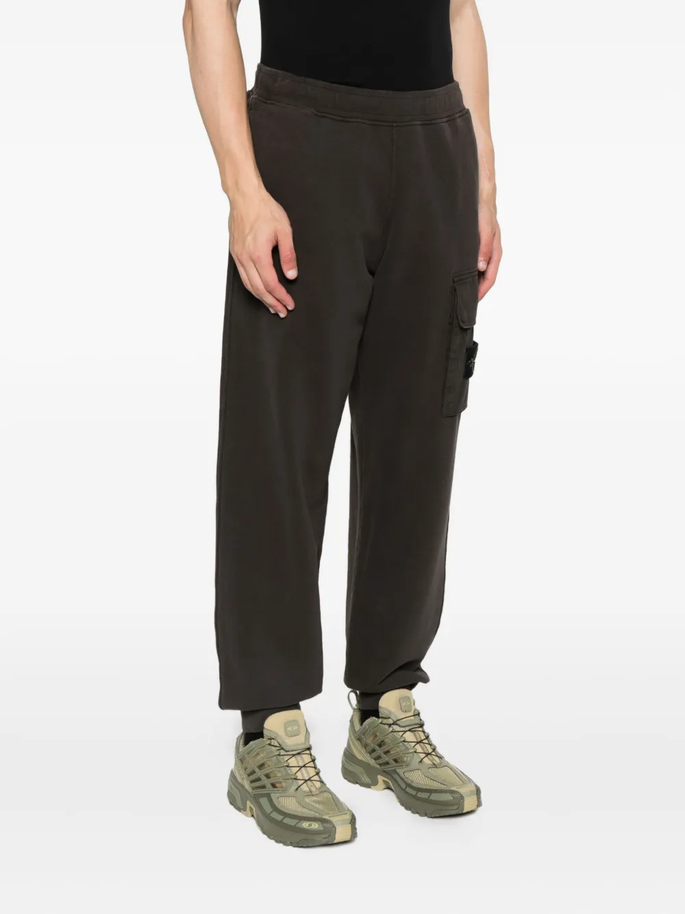 Stone Island cargo-pocket track pants Zwart