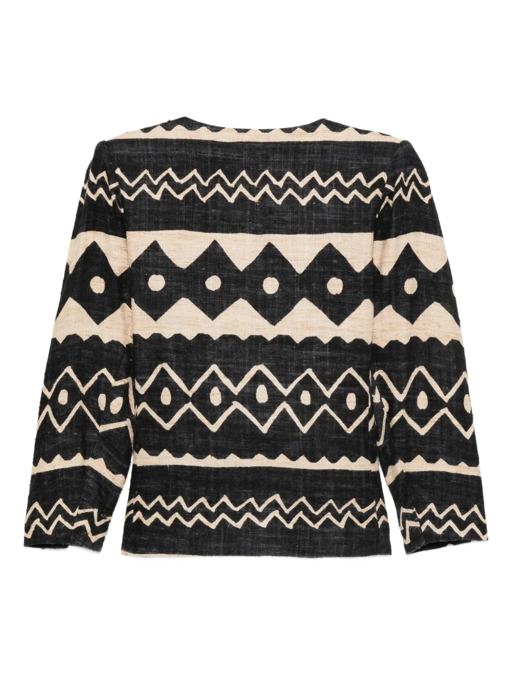 Saint Laurent Pre-Owned 1994 geometric-pattern linen jacket | Image 2