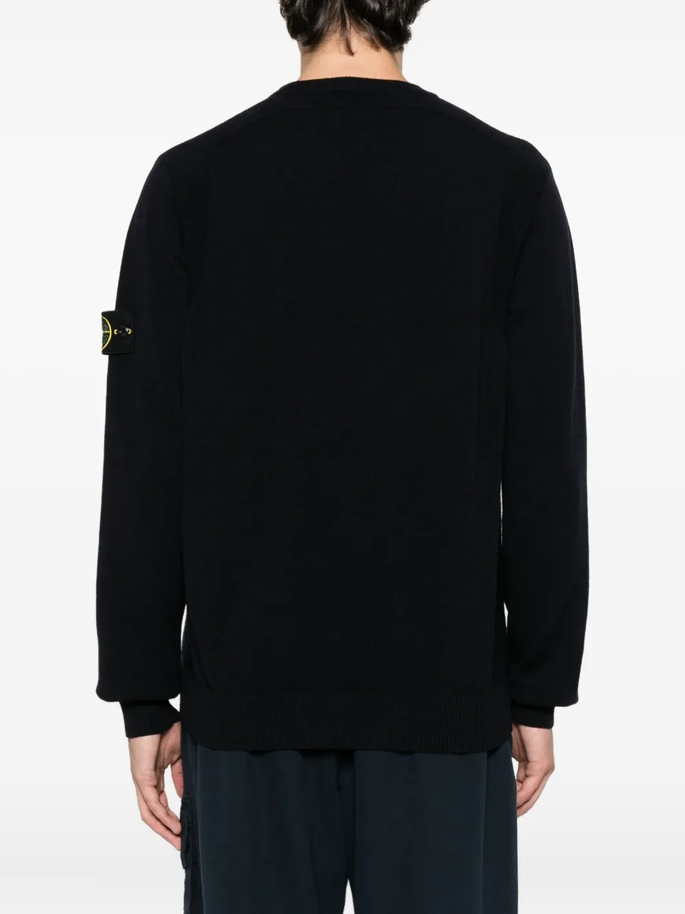 Stone Island Sweater met logopatch Blauw