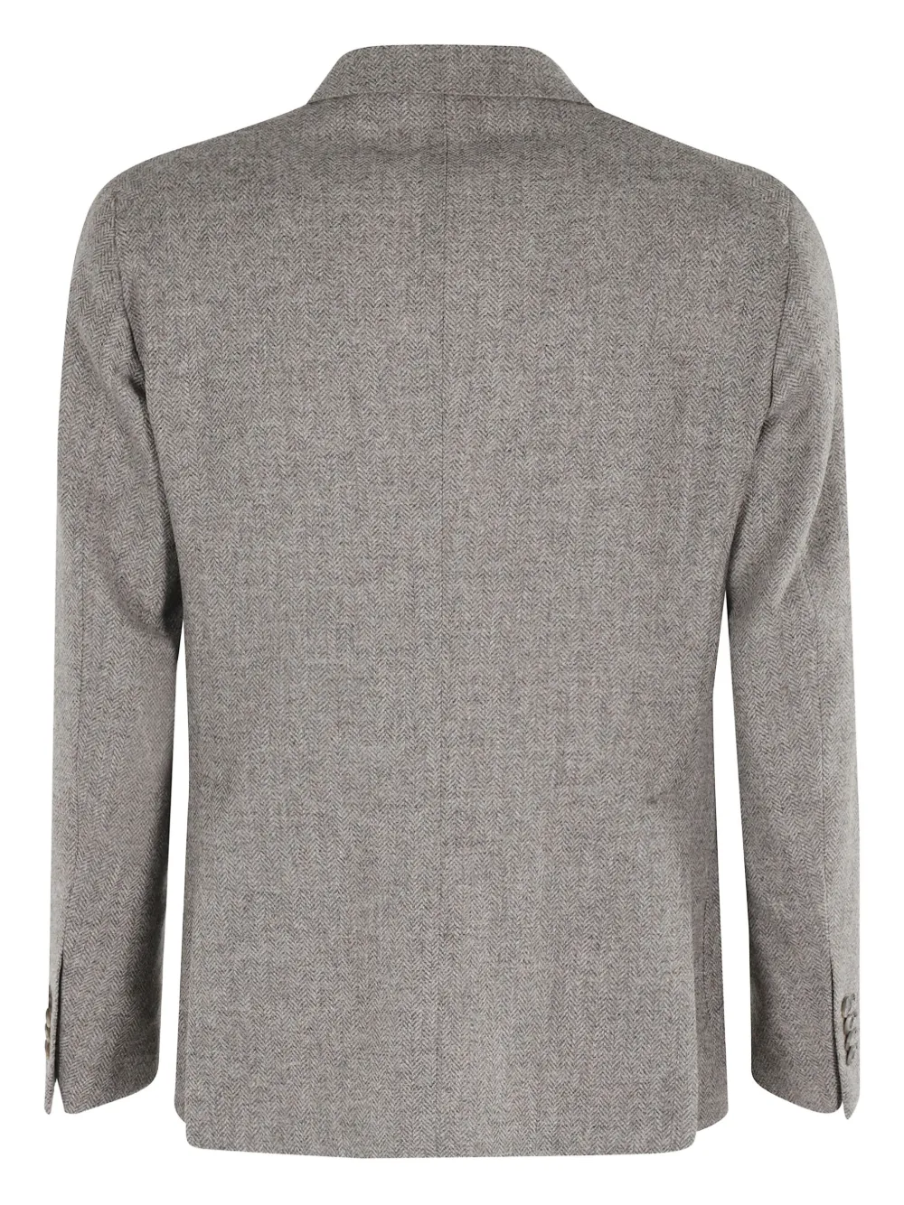 Tagliatore herringbone single-breasted blazer Beige