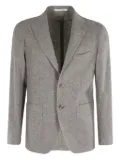 Tagliatore herringbone single-breasted blazer - Grey