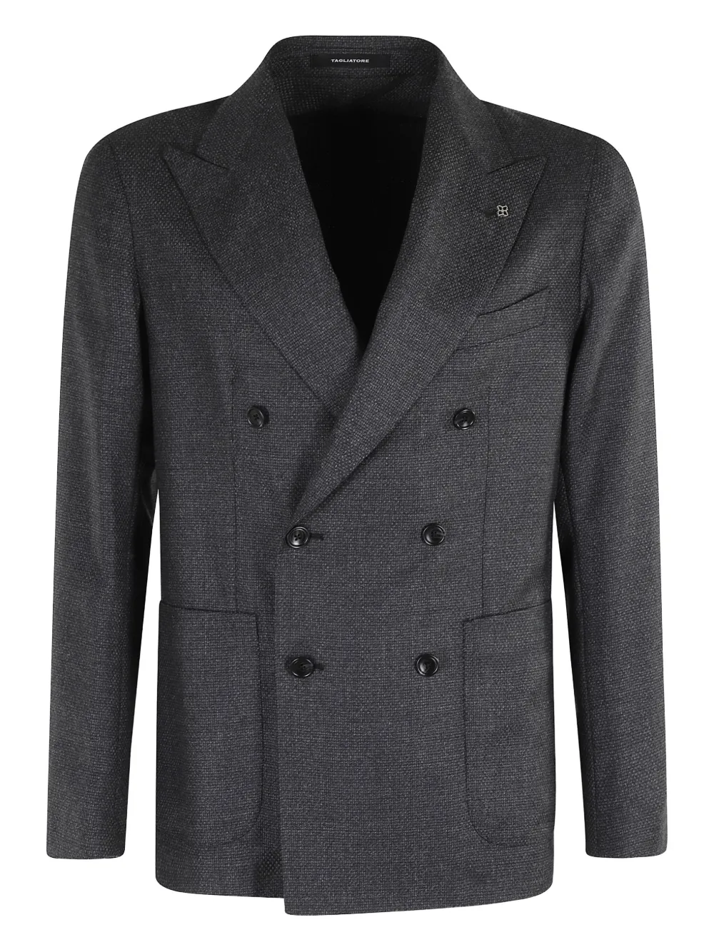 Tagliatore double-breasted patch-pocket blazer Grijs