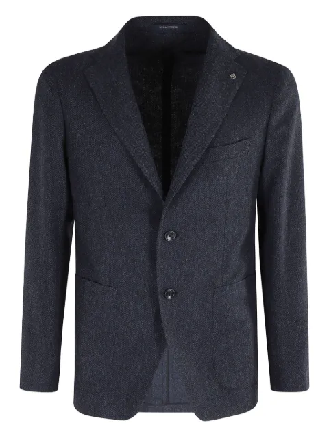 Tagliatore herringbone single-breasted blazer
