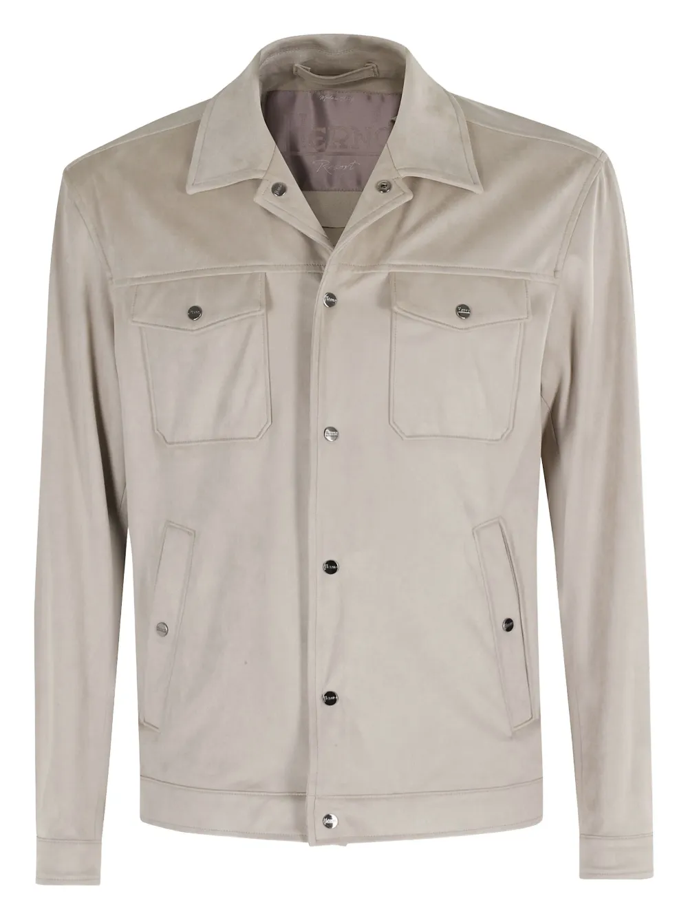 Herno Shirtjack met opgestikte zak Beige