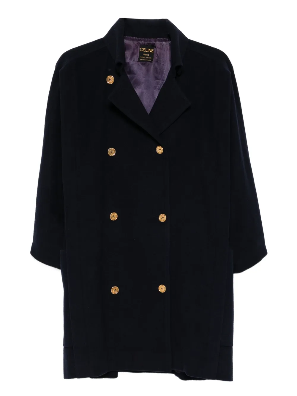 Céline Pre-Owned 1980s felted coat | Blue | Image 1