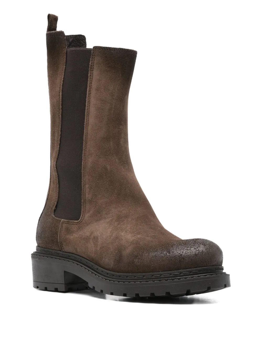 Metisse elastic-panel suede Chelsea boots Brown