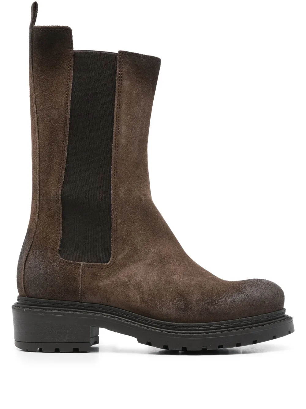Metisse elastic-panel suede Chelsea boots Brown