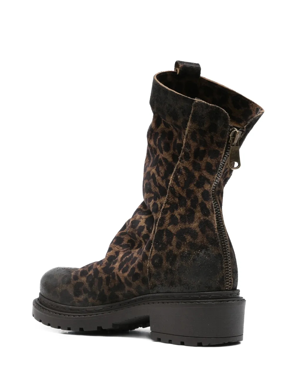 Metisse 40mm leopard-print slouch boots Brown