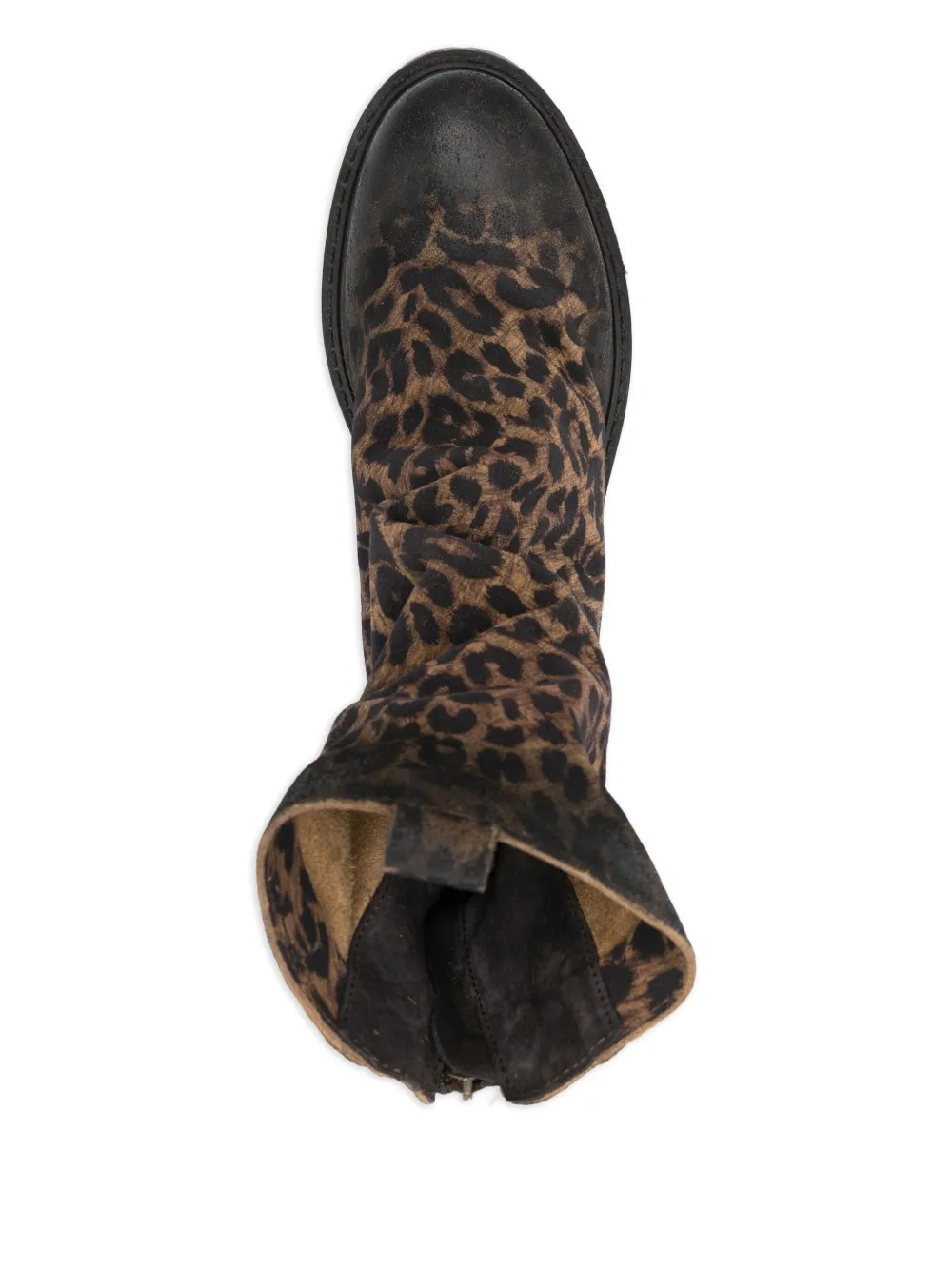 Metisse 40mm leopard-print slouch boots Brown