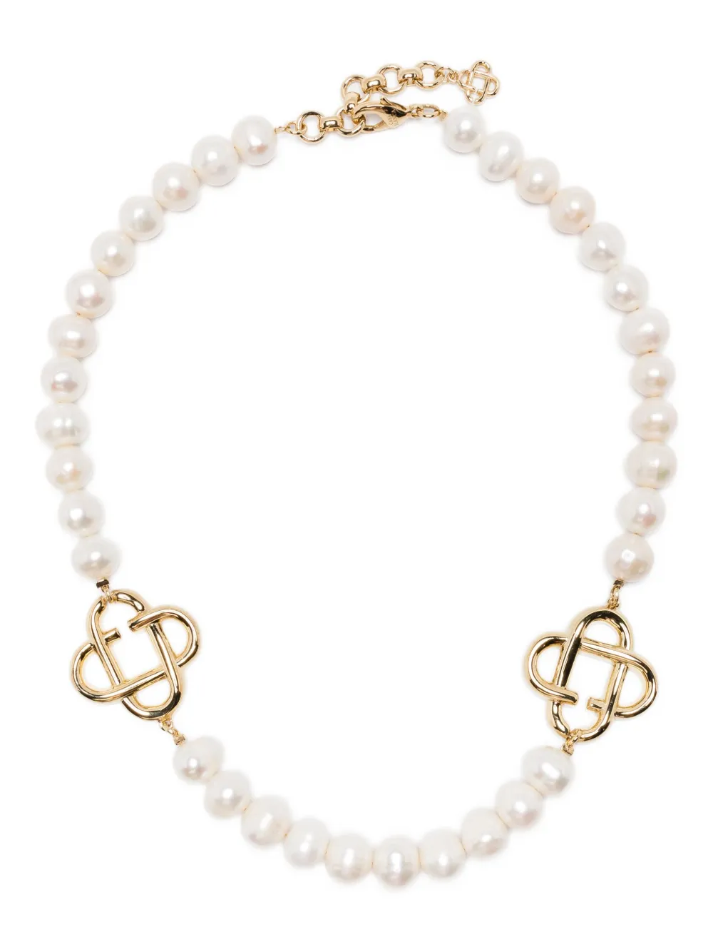 pearl-embellished necklace