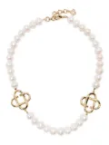 Casablanca pearl-embellished necklace - Gold