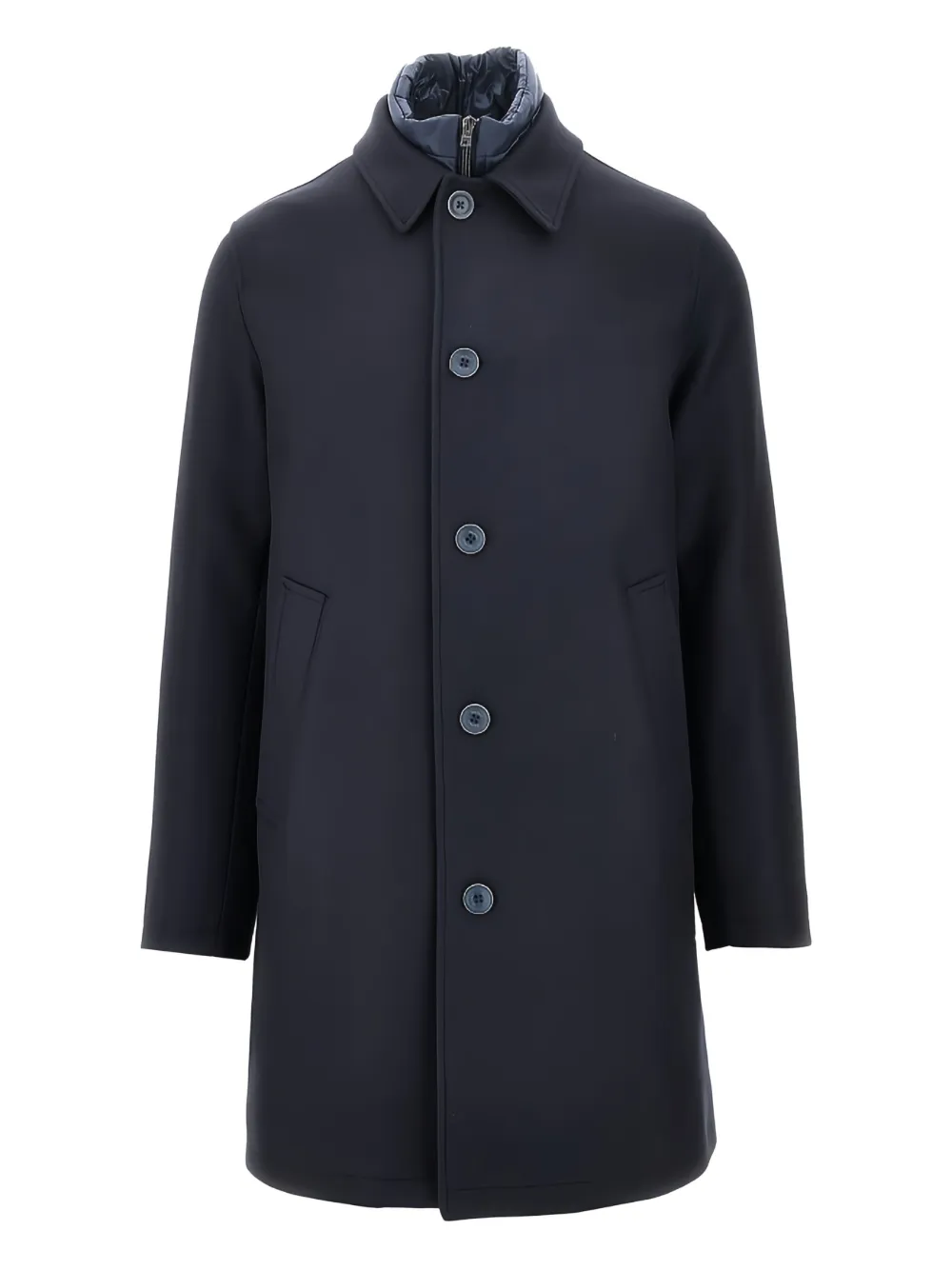 Herno single-breasted coat | bleu | Image 1