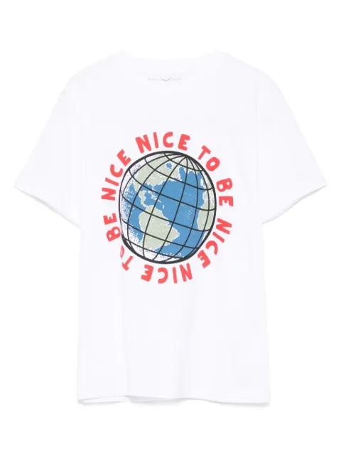 Stella McCartney Kids globe-print cotton T-shirt